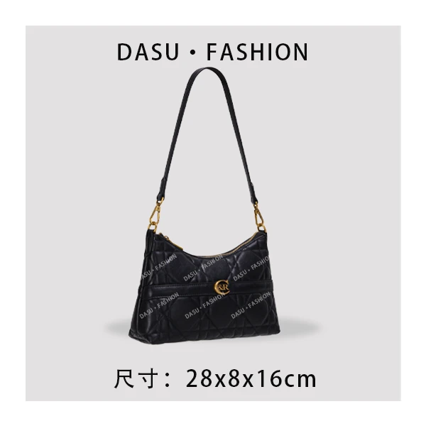 【苏总专属】GQ-2936-黑色女士时尚潮流气质小众腋下包斜挎包