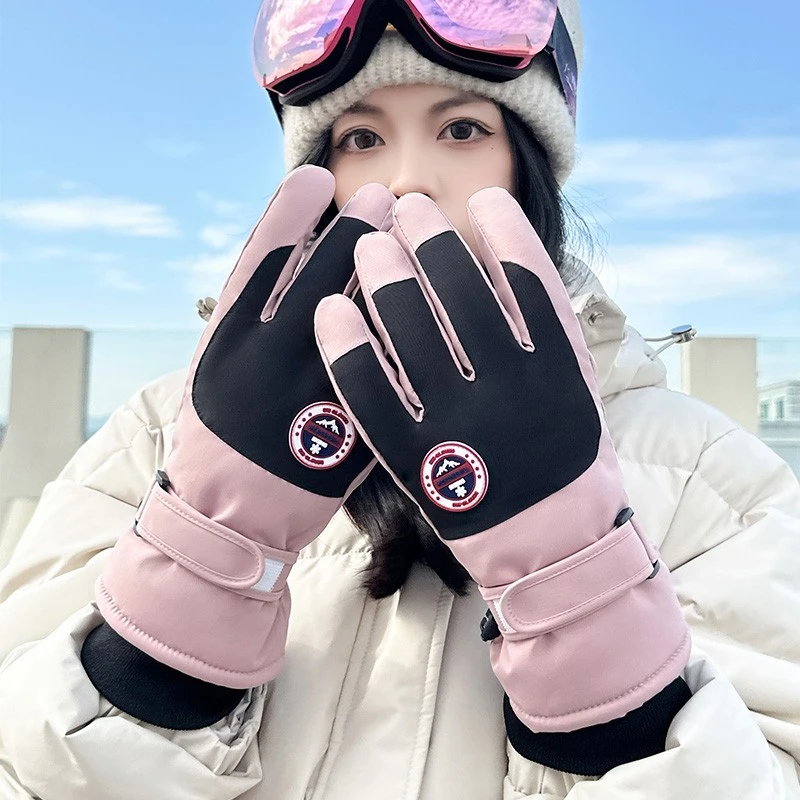 滑雪手套加绒加厚触屏防水户外摩托车骑行保暖男女冬天电动车手套