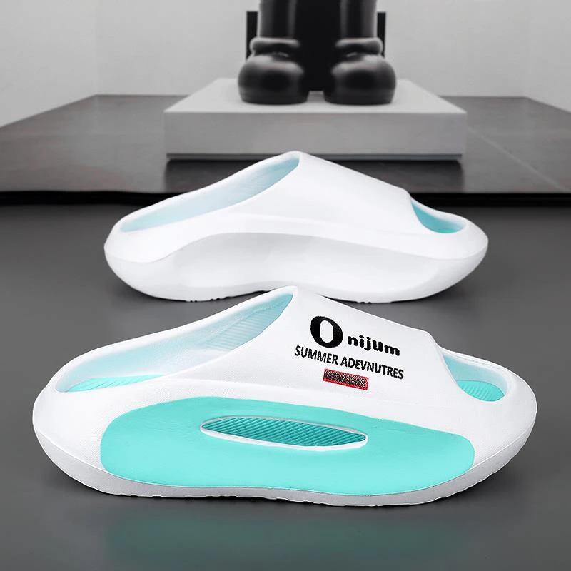 椰子拖鞋男夏季外穿厚底潮牌踩屎感青少年初中生防臭防滑沙滩凉拖