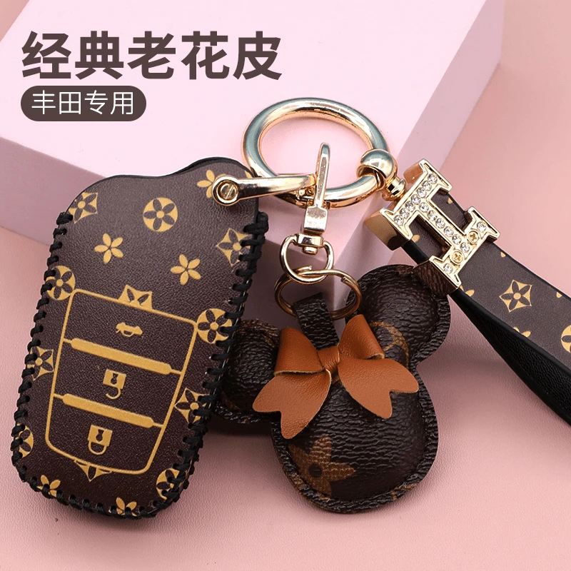 适用丰田钥匙套凯美瑞亚洲龙荣放rav4威锋汉兰达凌尚汽车锁匙包壳