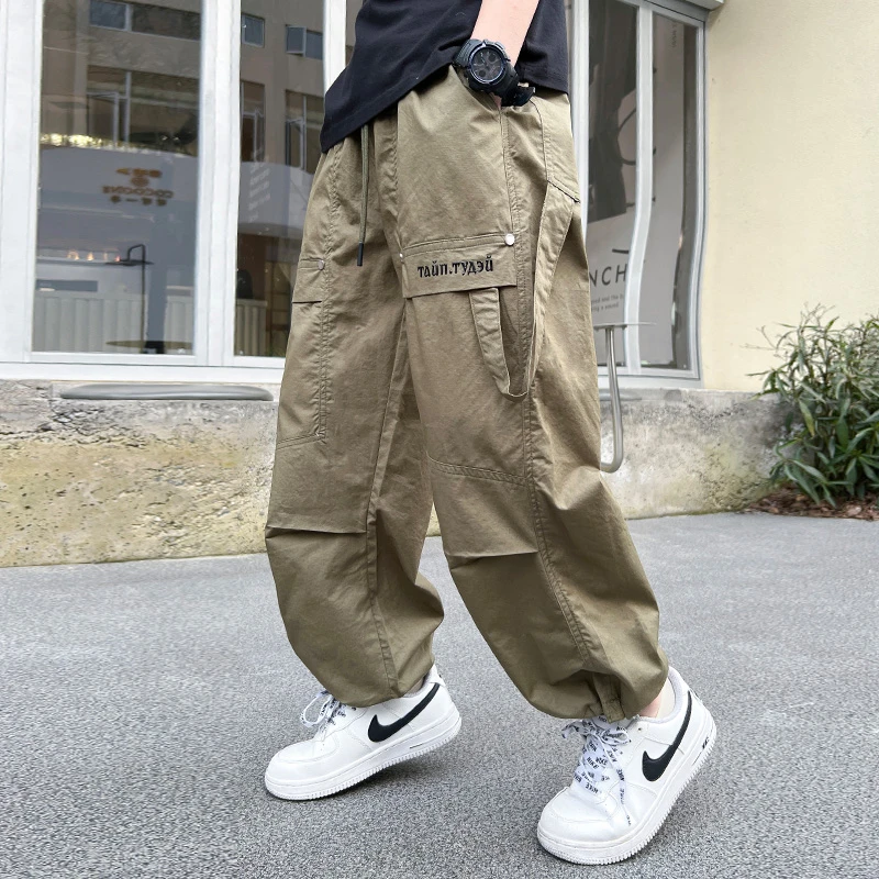 儿童装男童裤子薄款夏装防蚊裤2025新款夏季中大童夏款男孩工装裤