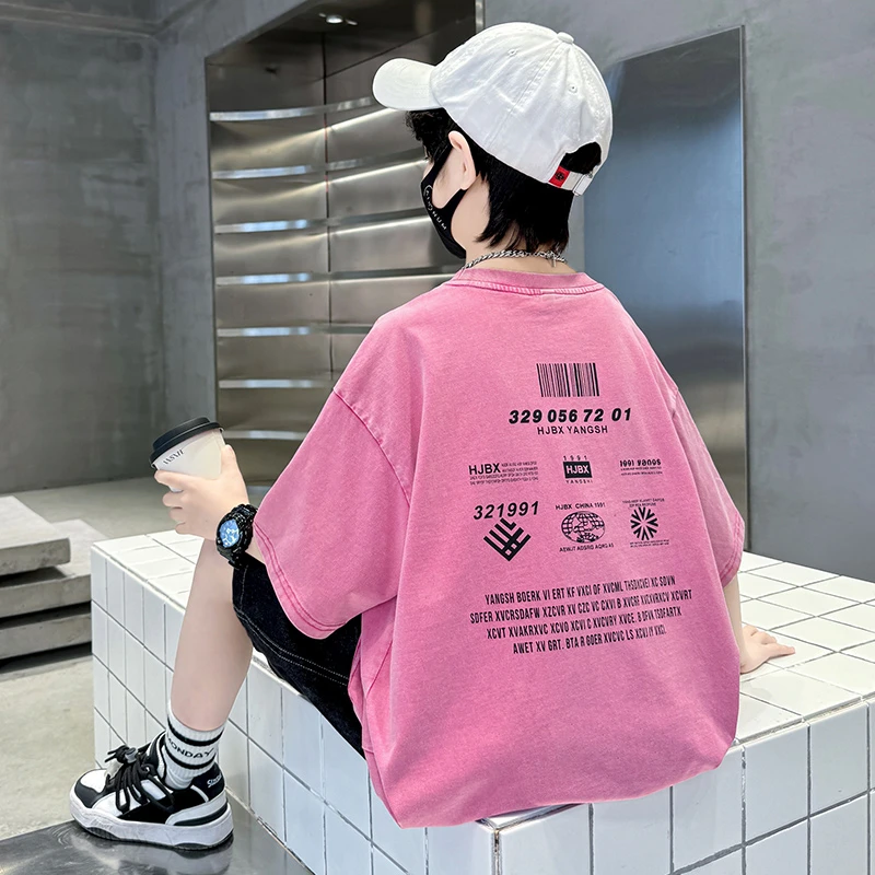 儿童装男童夏装短袖T恤2025新款中大童夏季洋气夏款男孩上衣宽松t