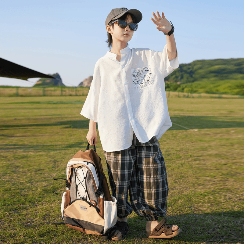 男童夏装短袖套装2024新款中大童夏季儿童装痞帅气夏款运动时髦潮