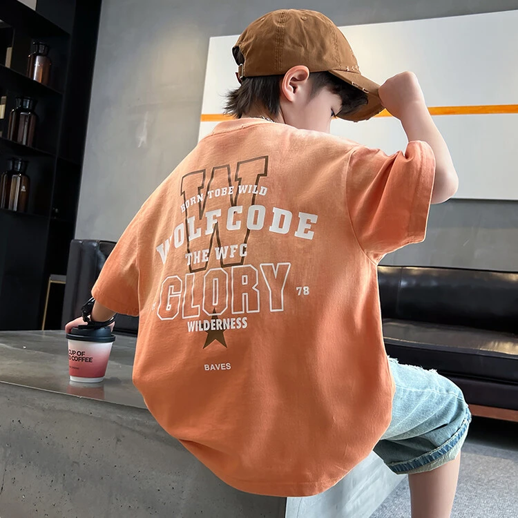 儿童装男童夏装短袖2024新款中大童夏季韩版T恤夏款男孩上衣速干t