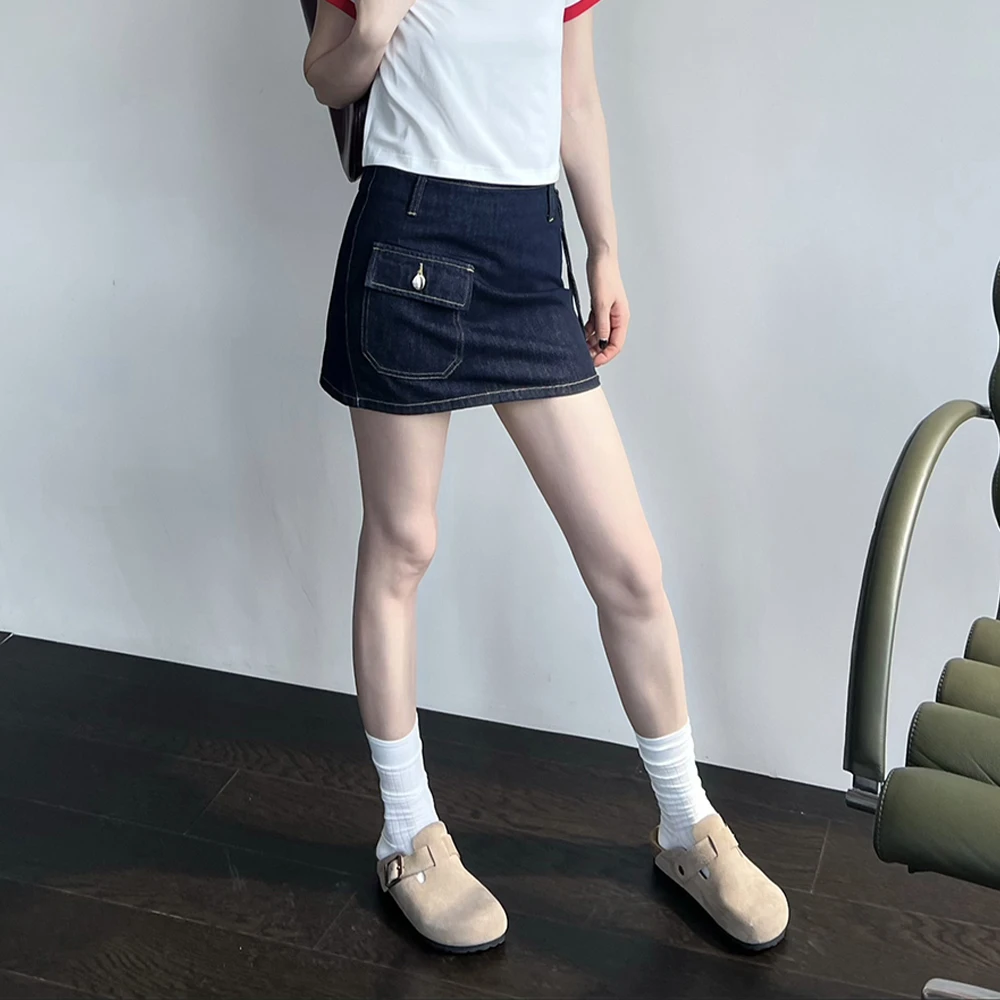 SOLSOL买手店 CAYLA品牌 2024秋冬新款 牛仔口袋短裙CY2024AW020