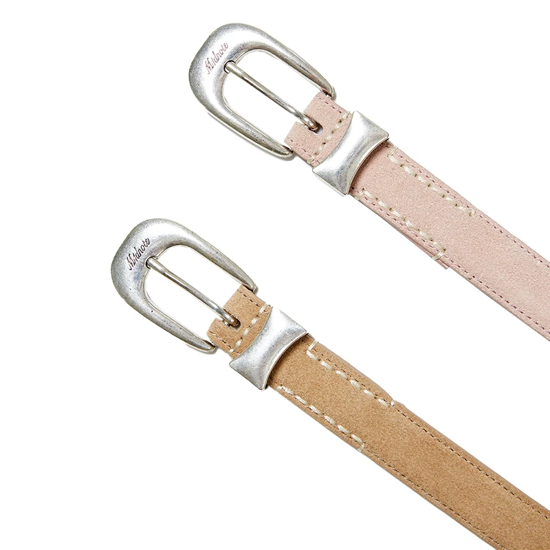 SOLSOL  M1DNOTE 24春夏 麂皮质感真皮腰带MDSS01045/MDSS01046