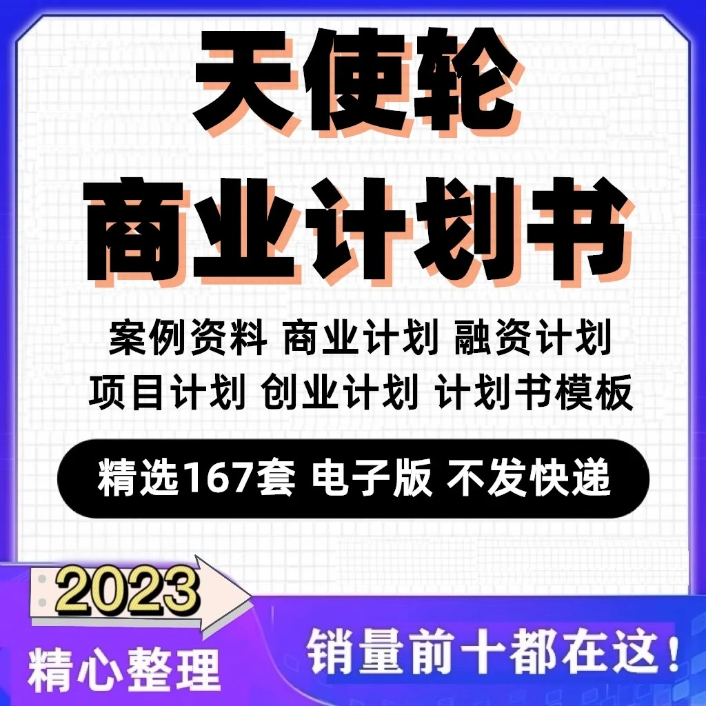天使轮A轮商业计划书创业公司项目融资商业计划成功案例方案模板