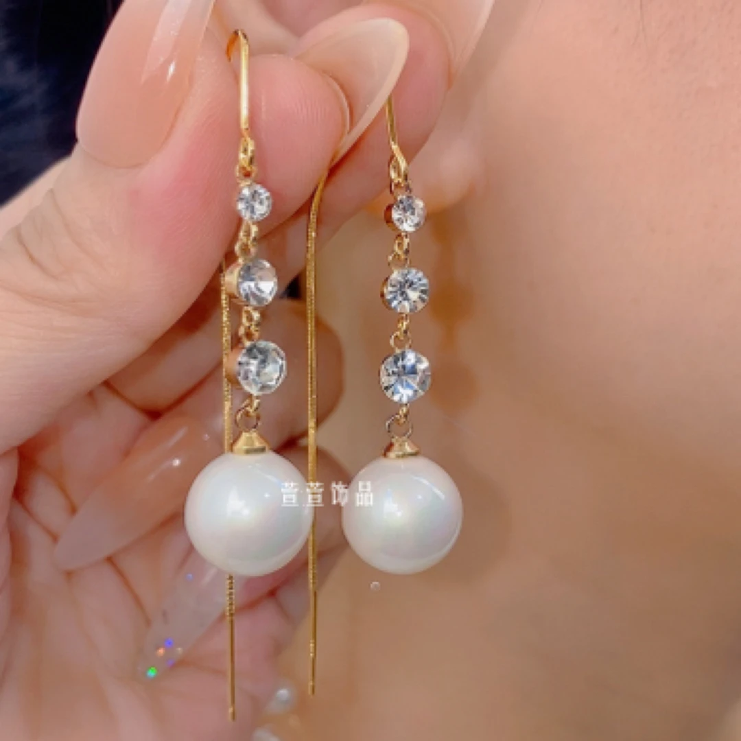 铜合金无非金属耳饰 情系三生轻奢时尚气质高级感耳环0389