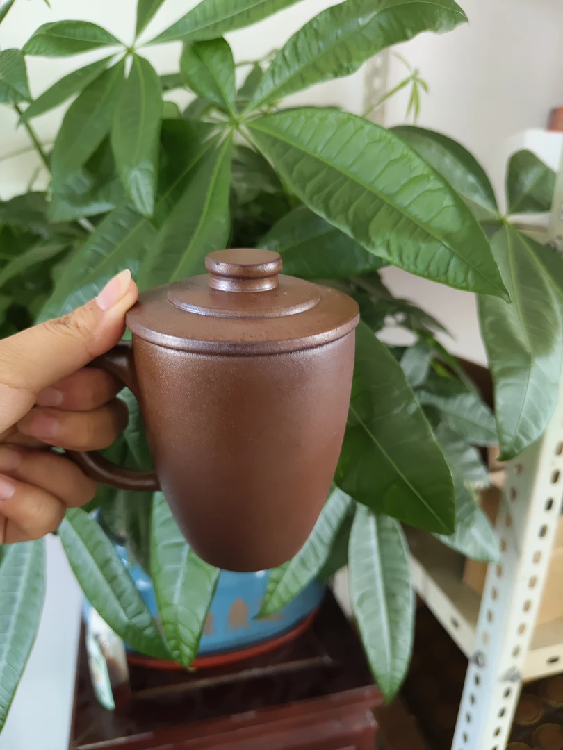 泗水砭石泥手把杯