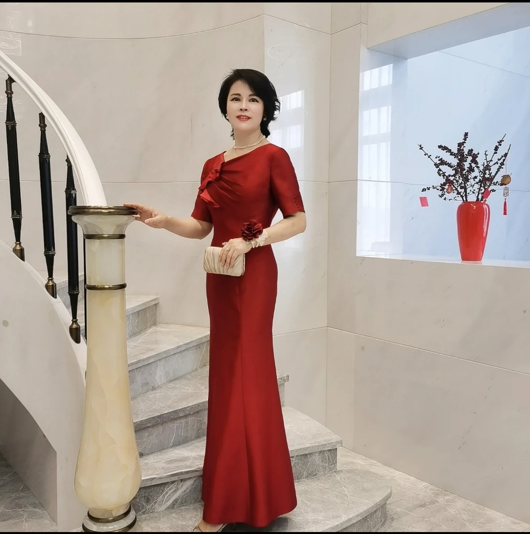 BOFEINA/帛妃娜高定礼服宴会气质修身夏季显瘦结婚