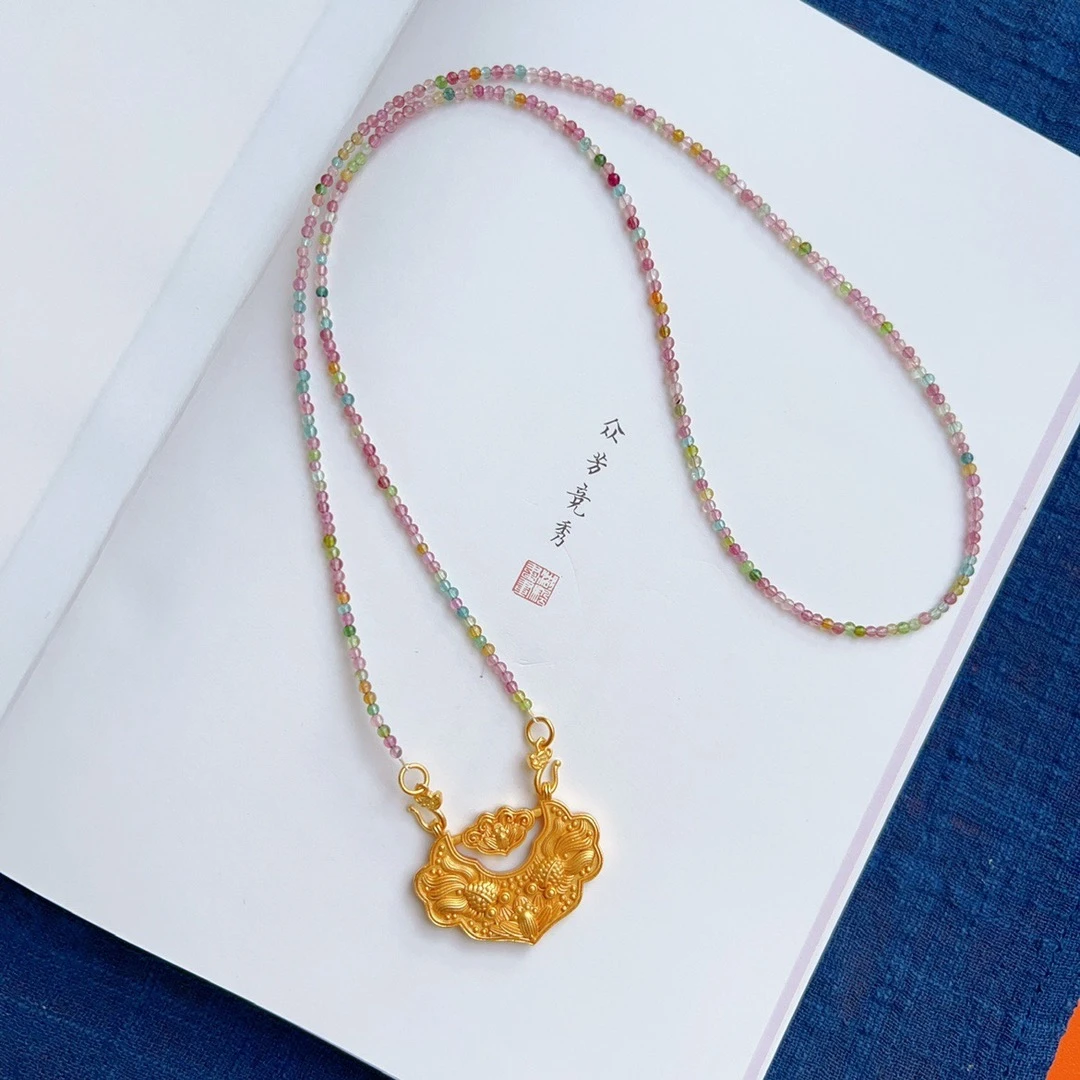 手工编织双鱼锁新款挂绳温柔小众闺蜜礼物小红书爆款清新素雅