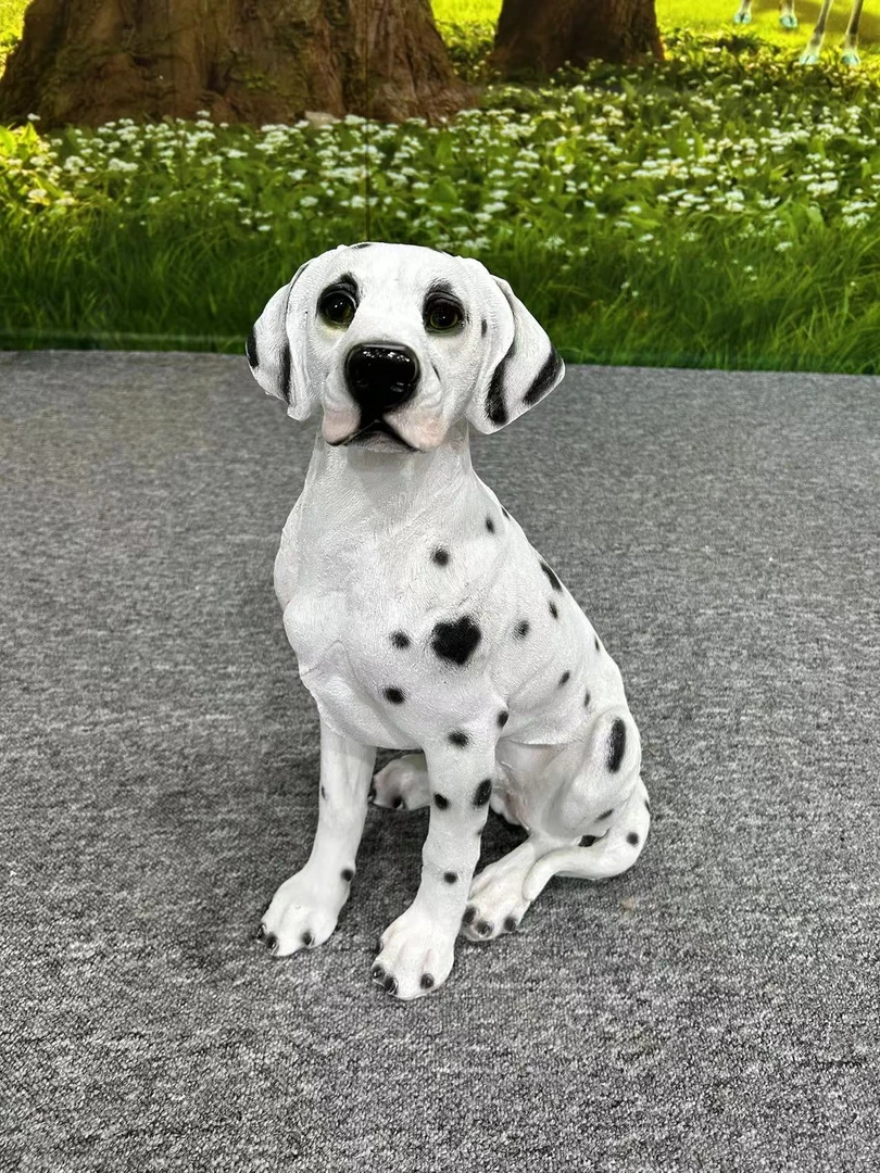 斑点狗落地门口大号花园庭院客厅落地大摆件田园造景创意灵魂摆件
