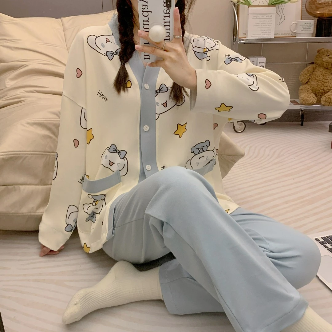 【运费险粉丝团专享价】睡衣女长袖春秋网红ins风家居服套装汉服