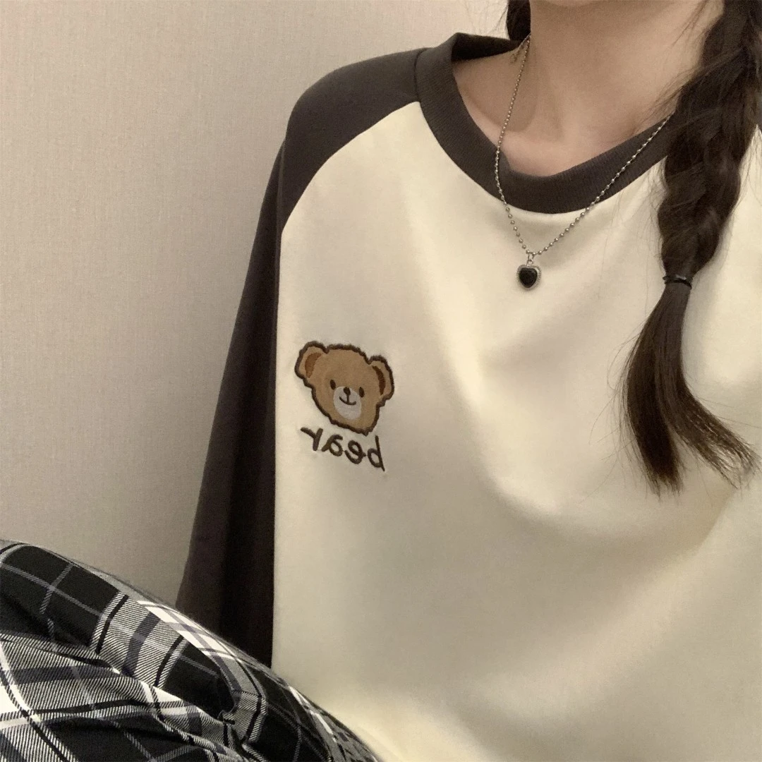 【奶熊玛奇朵】睡衣女长袖春秋网红ins风新款卡通女士家居服套装