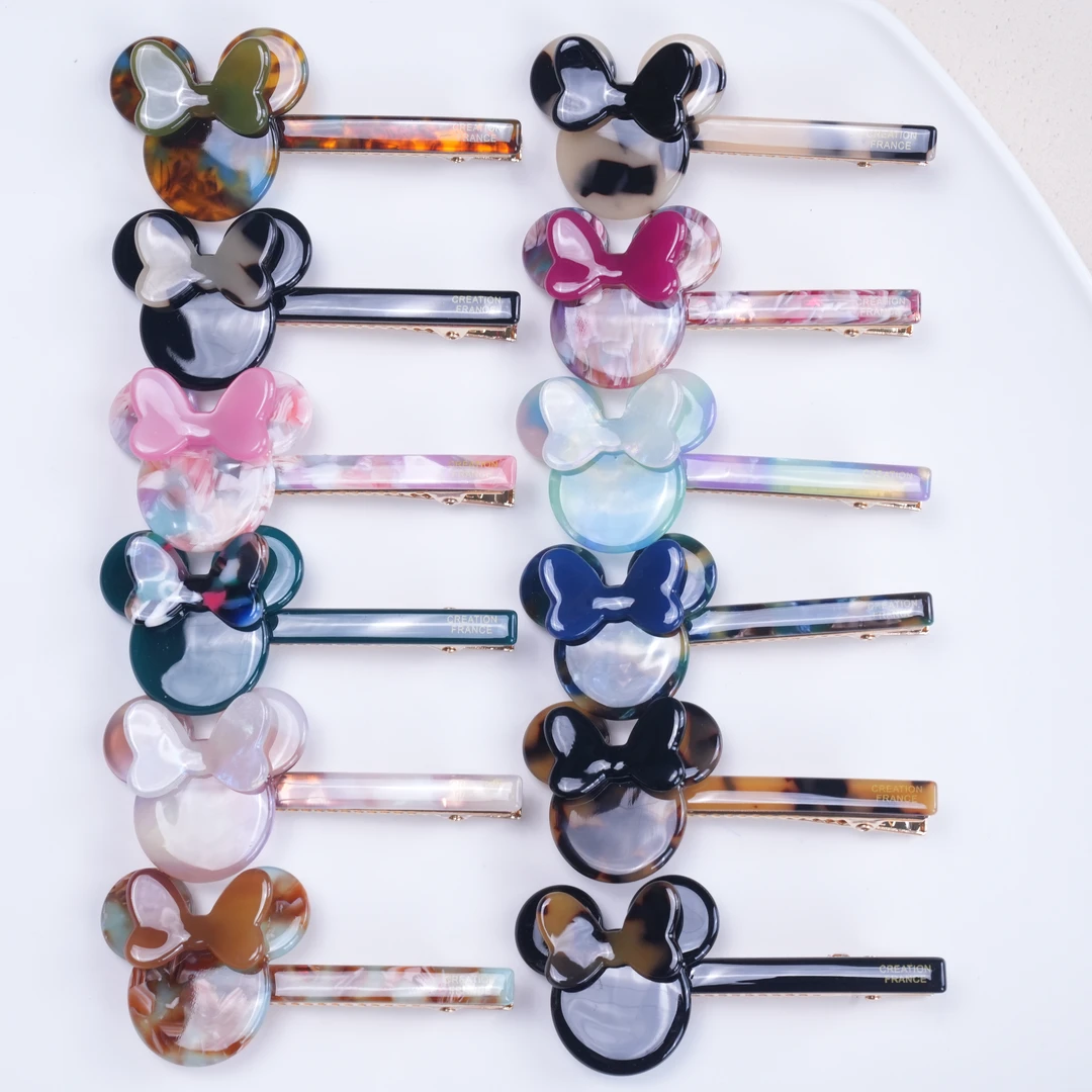 韩国CF米奇鸭嘴夹爆款韩系小众碎发夹子春天头饰发饰刘海夹女团