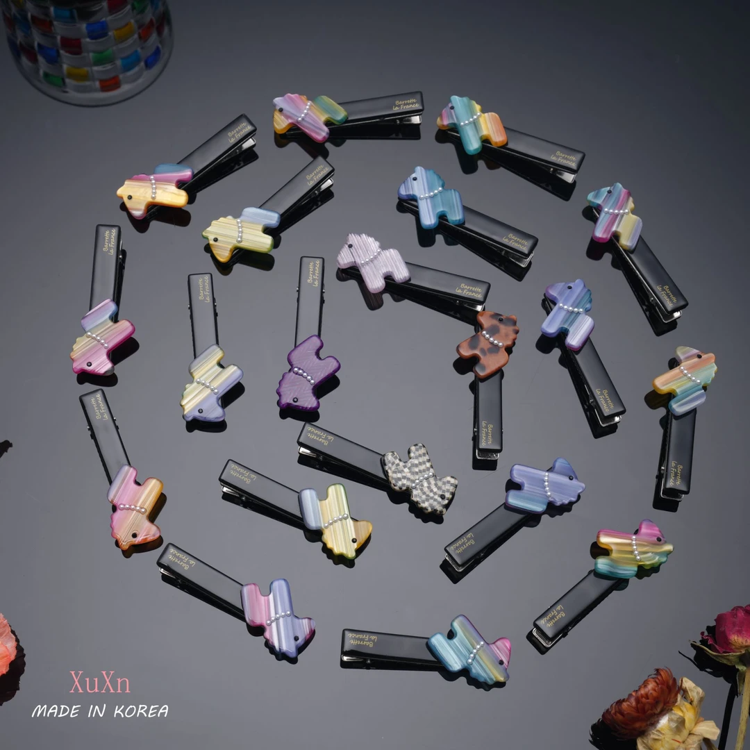 韩国BF彩色小马鸭嘴夹小件饰品ins小众饰品女团刘海糖果色碎发夹