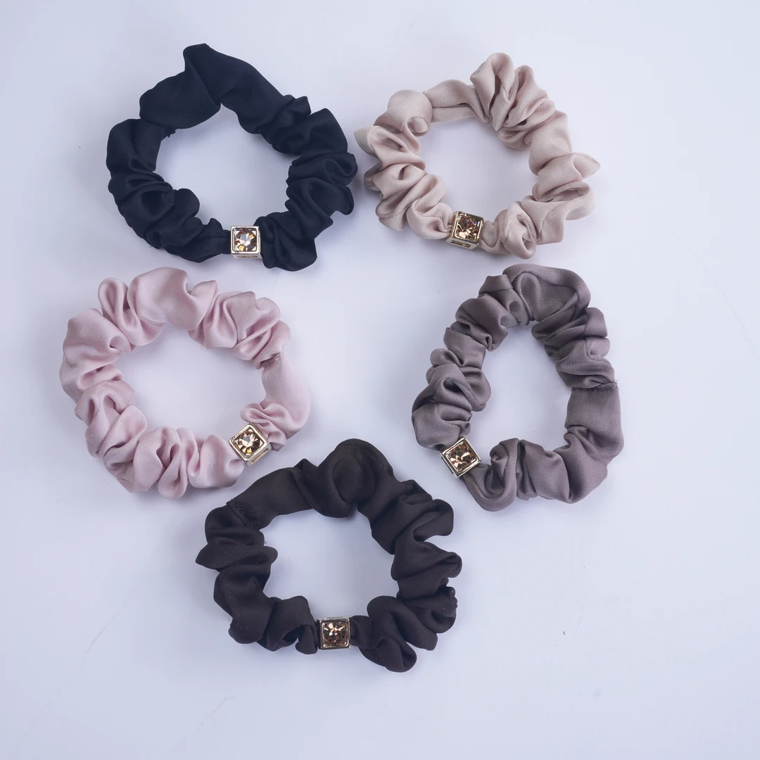 韩国小金属框钻大肠圈气质简约时尚韩版复古ins百搭优雅