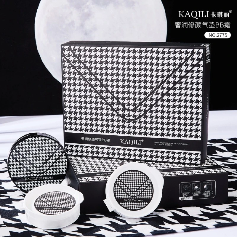 【爆款 】千鸟格气垫套盒水润不脱妆焕颜1个正装+2个替换装