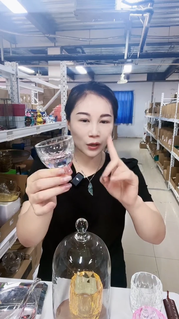 【闪购商品】K9水晶高足茶杯-粉色