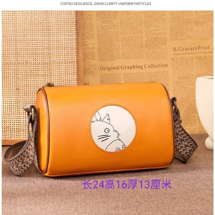 南叔高品/头层牛皮女包新款植鞣皮波士顿单肩斜挎美包