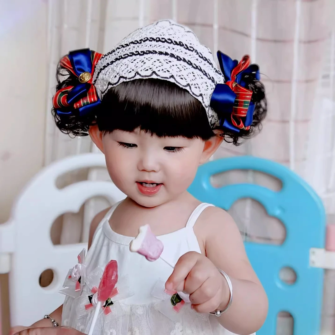 宝宝女童发带婴儿童刘海女孩公主配饰百天周岁拍照0-3-5-6个月1-2