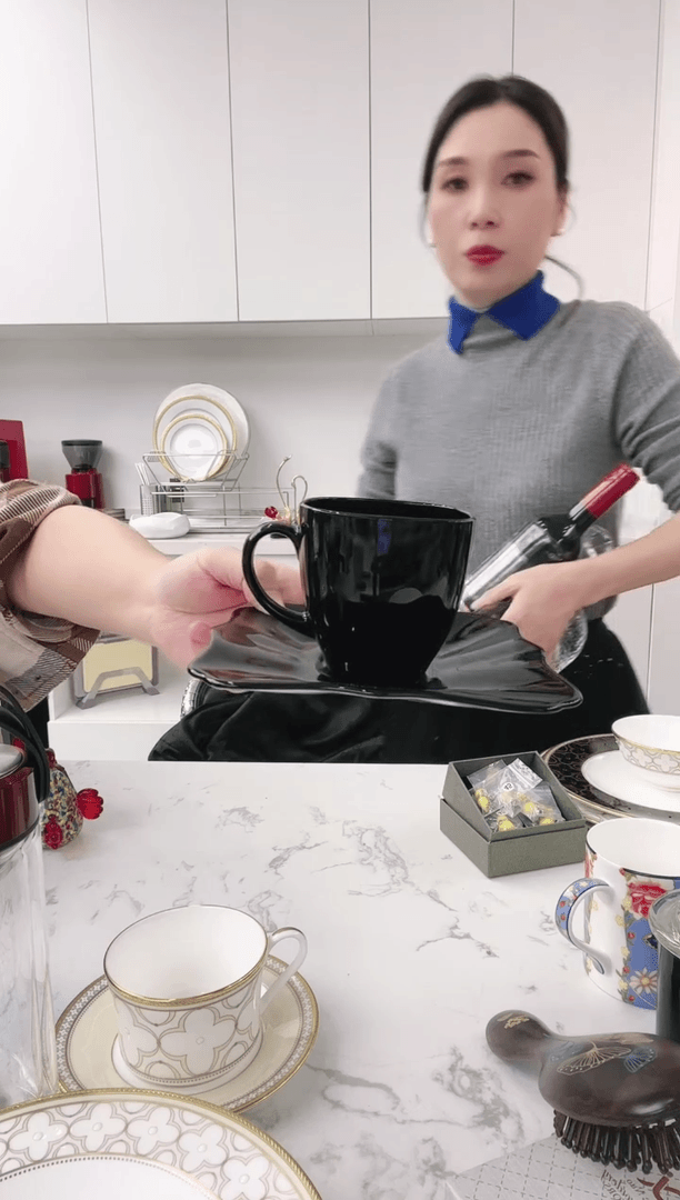 【闪购商品】硬质细瓷咖啡杯黑色