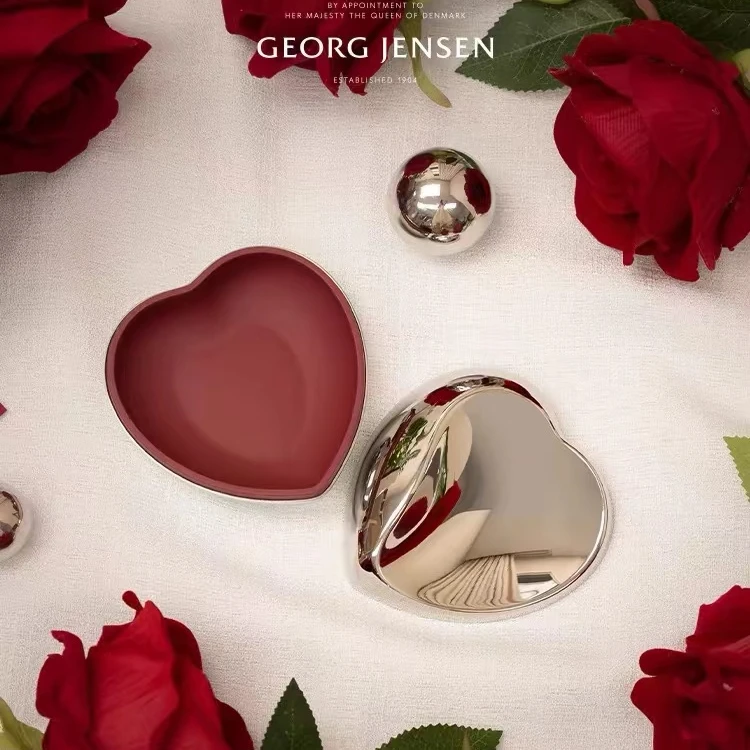 GeorgJensen乔治杰生HEART心形糖果盒桌面置物盒轻奢高档精致