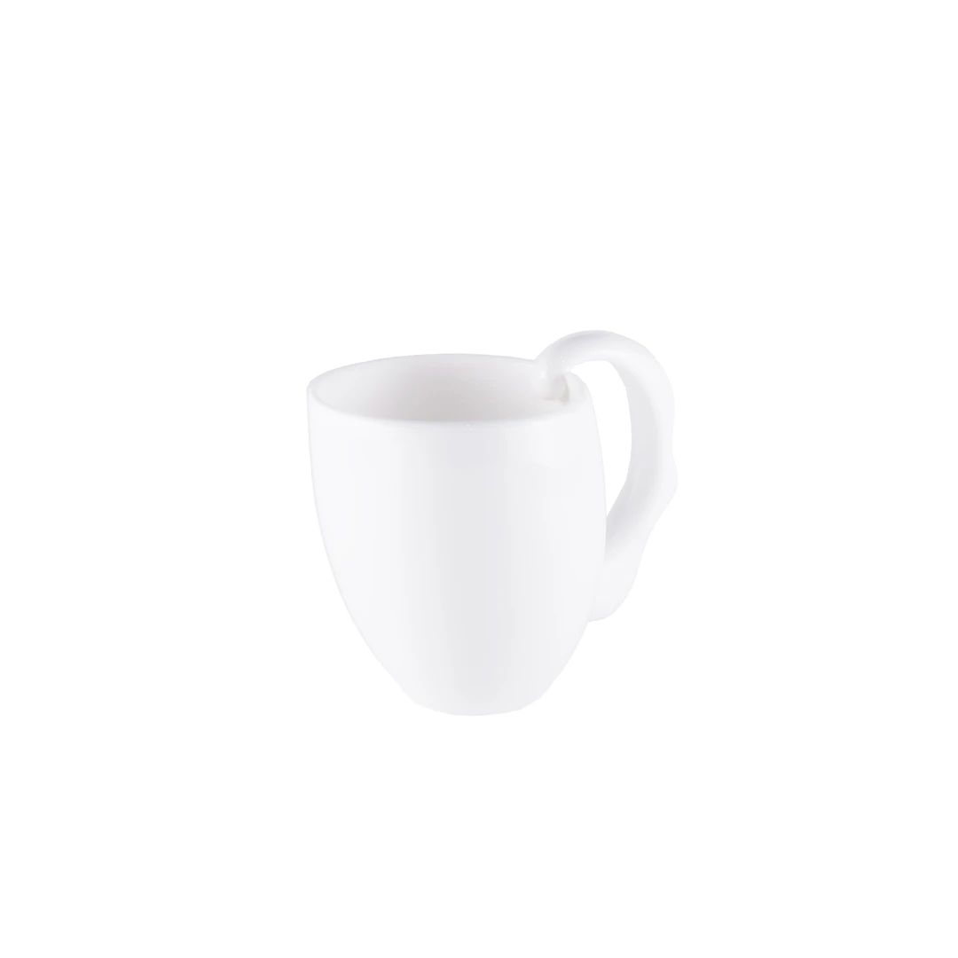 家用白骨瓷简约创意 水滴系列异形咖啡杯高款 马克杯450ml