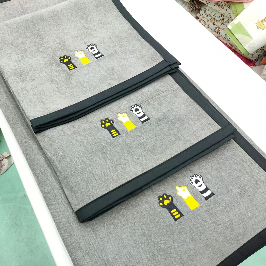 雪尼尔【沙发巾三件套】<猫爪-灰>简约家用三条一套装高级防滑