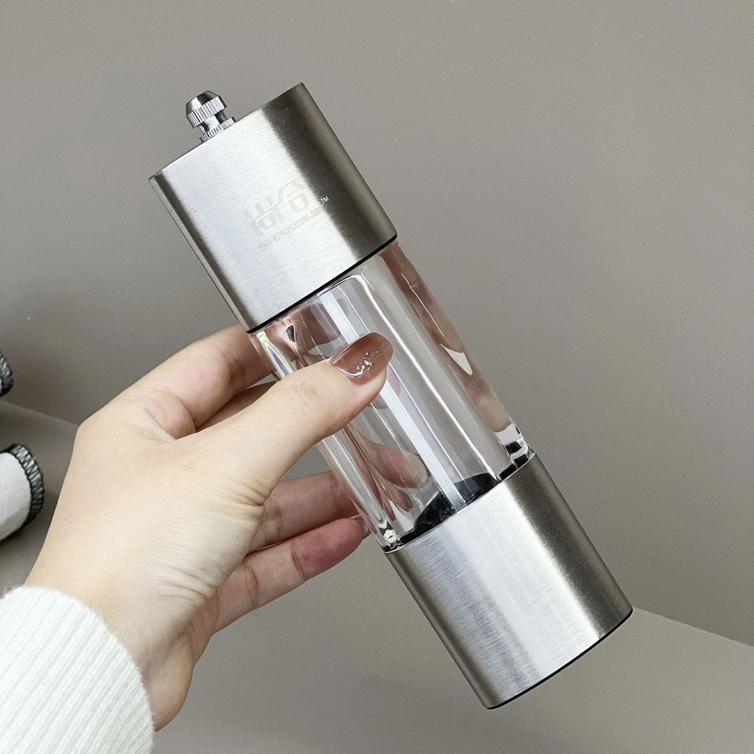 304钢三角调味研磨器 胡椒研磨家用手磨 花椒粒黑白胡椒磨粉神器