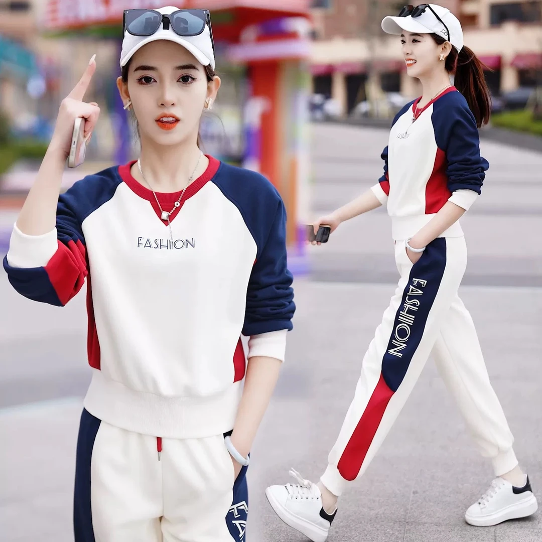 休闲运动套装女秋冬爆款遮肚显瘦时尚服套装洋气减龄时髦两件套