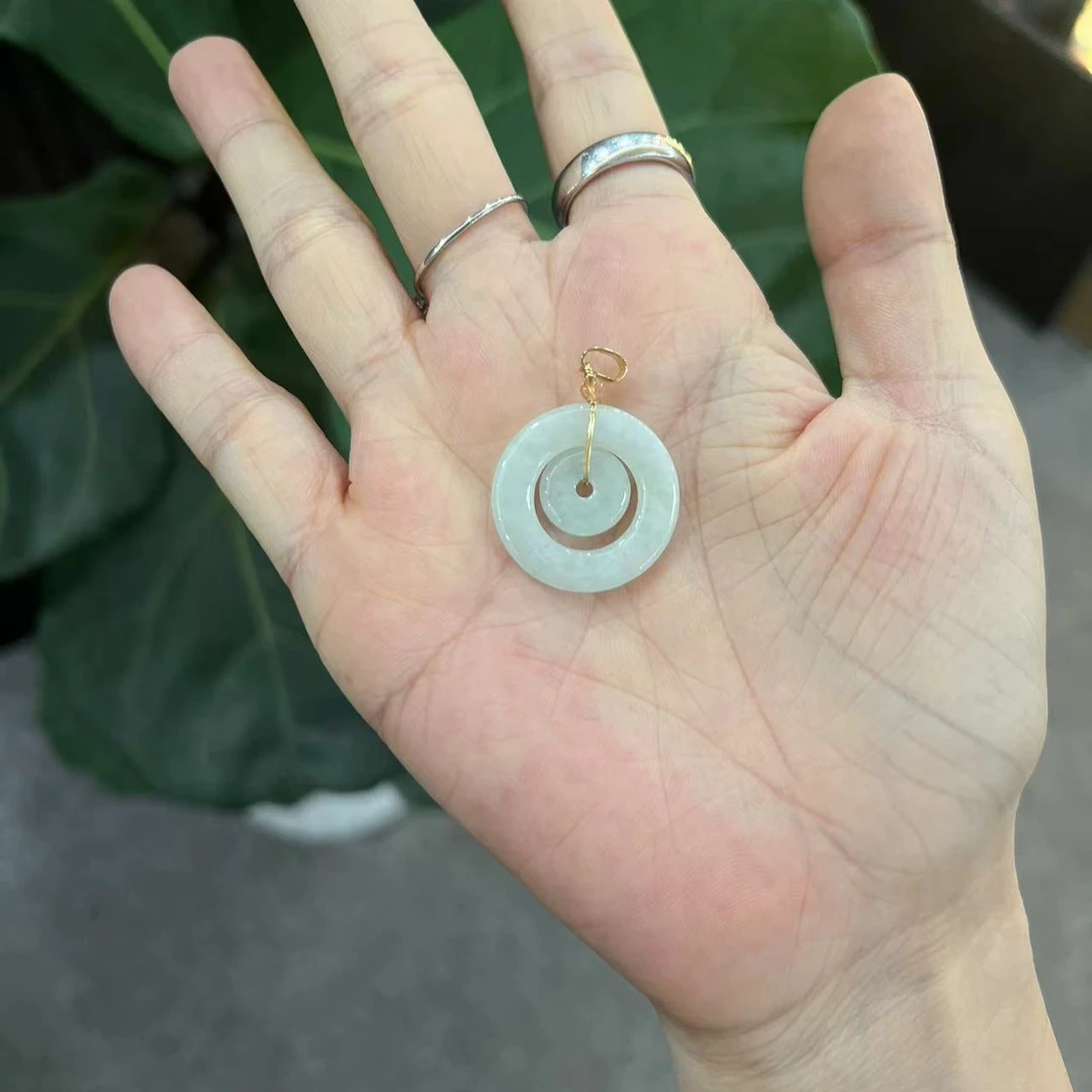 天然A货翡翠子母扣（多样性发货）