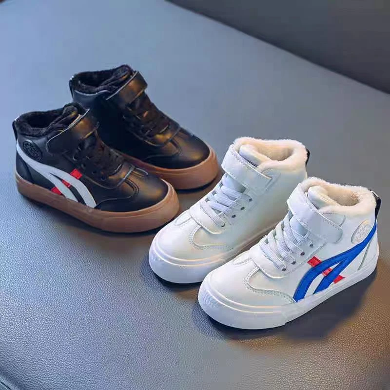 （嘻涵专属）6032高帮加绒棉鞋儿童休闲时尚跑步鞋