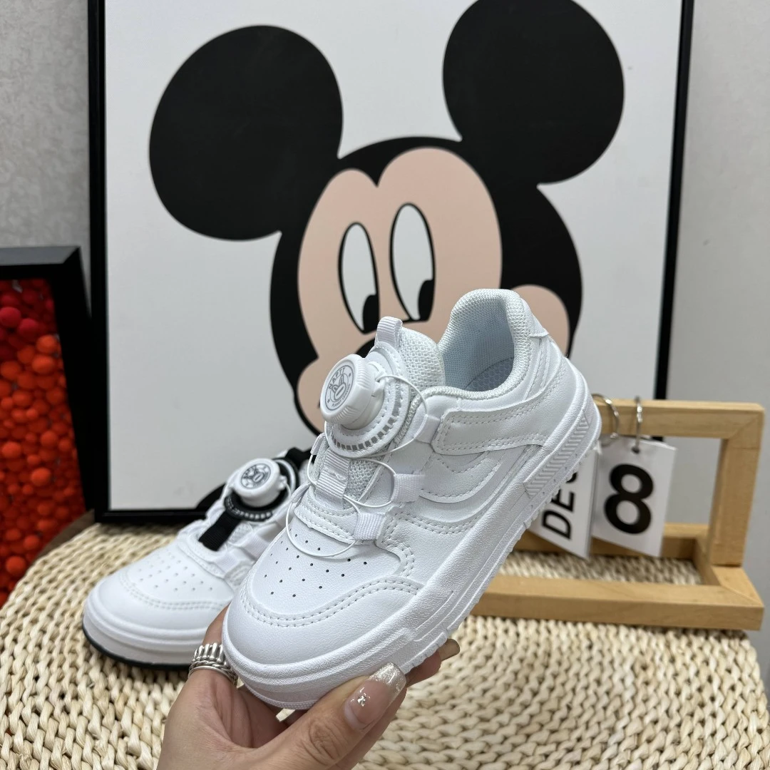 （嘻涵专属）11009新款春秋儿童休闲运动旋转纽扣机能小白鞋