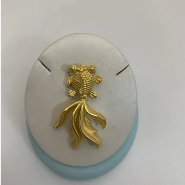 足金999  3D硬金工艺招财锦鲤金鱼吊坠时尚经典3.43g