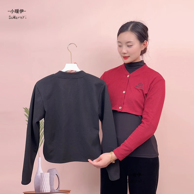 中年女士薄款护肩春秋新款长袖小背心空调房小马甲防寒保暖坎肩