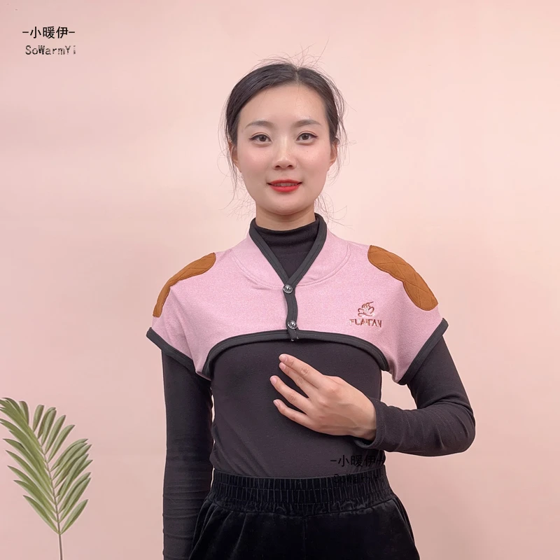 中老年女装春季新款小马甲妈妈装防寒保暖小护肩空调房背心短款