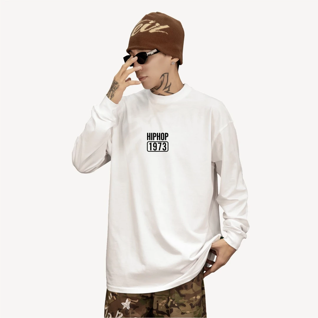 KeepingGear|HipHop1973短袖长袖黑嘻哈白街舞popping领口locking