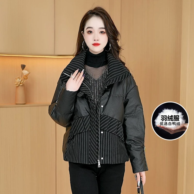 【羽绒服】冬季新款轻奢减龄气质加厚百搭白鸭绒时尚休闲羽绒服保暖