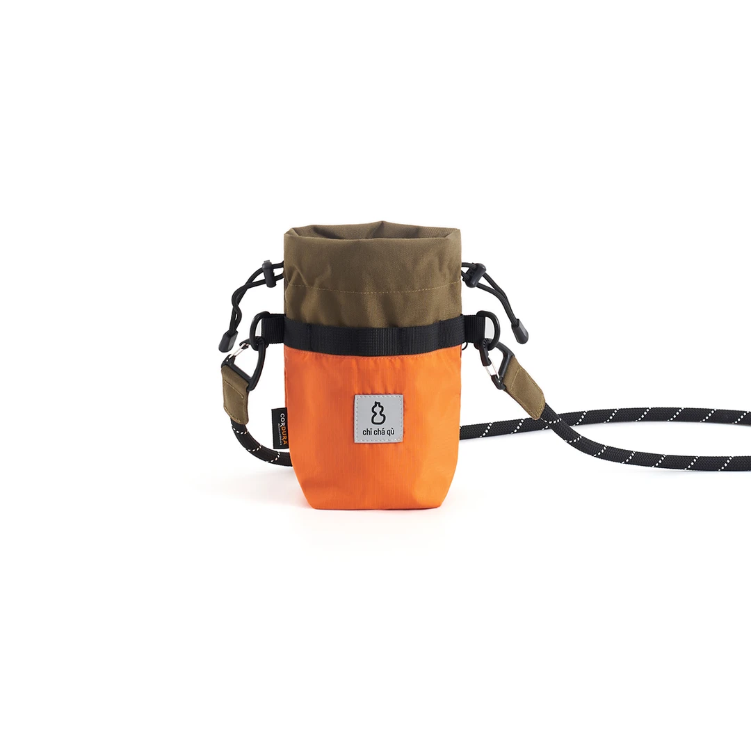 吃茶去chichaqu户外运动轻量拼接斜挎水壶包CORDURA山系骑行