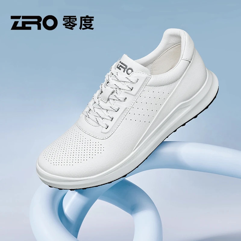 [复古运动]零度男鞋2025夏季新款冲孔透气百搭休闲软底舒适小白鞋