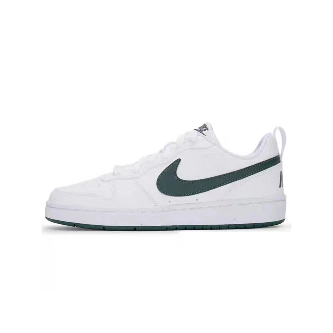 【奥莱】Nike耐克2024新款休闲GS女款低帮轻便深绿白板鞋DV5456-122