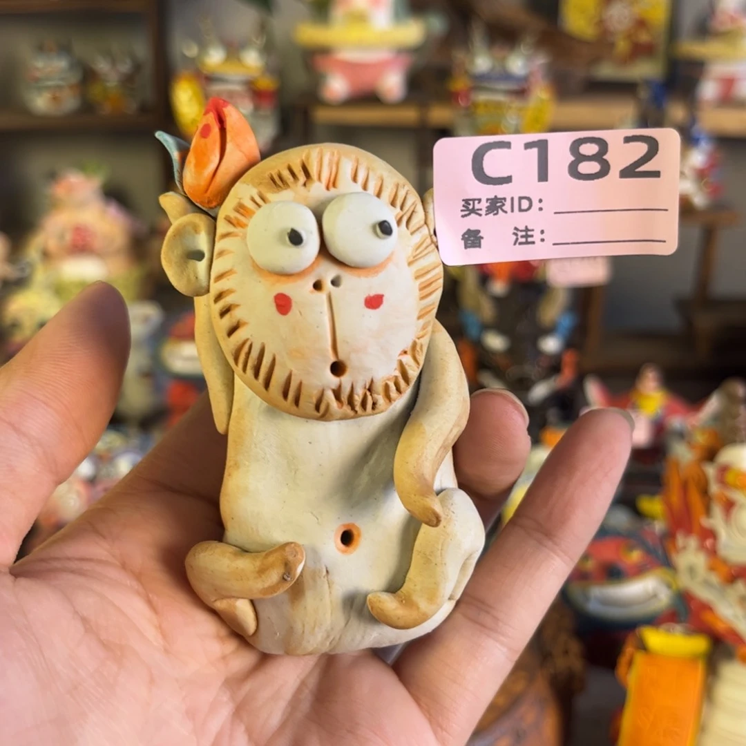 泥塑雨*纯手工茶宠摆件