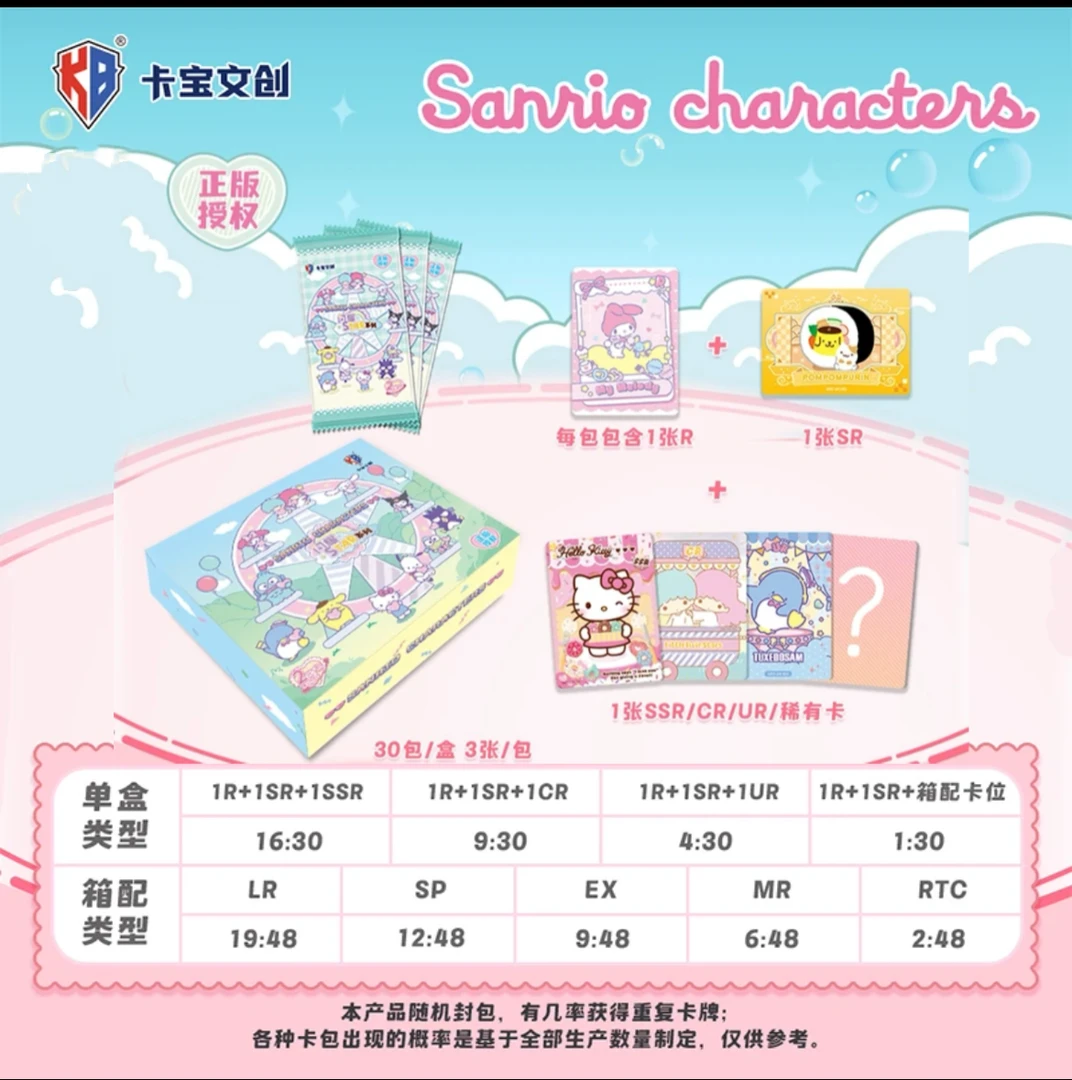 【拆包对对碰三丽鸥】卡宝文创三丽鸥拍立得派对plan盲盒拆卡