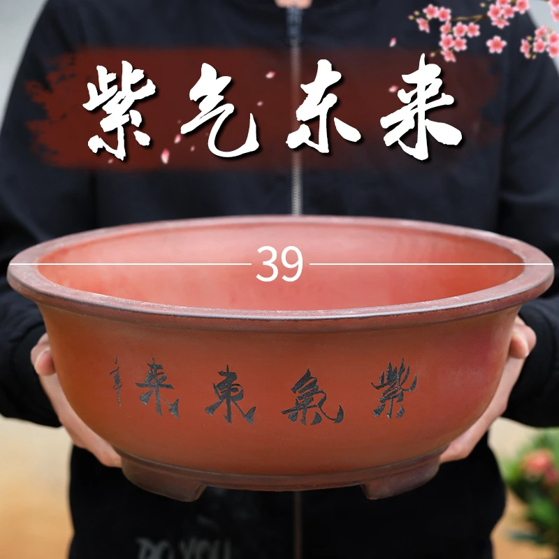 紫砂花盆大口径30以上的种树盆景大花盆陶瓷花盆