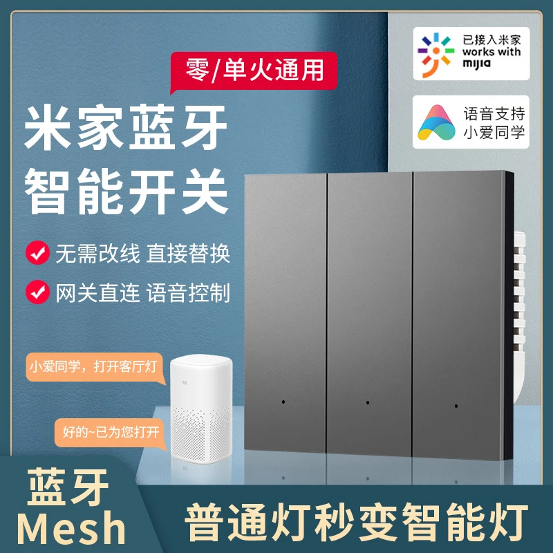 语音控制蓝牙mesh单火米家智能家居牛头刨极影相机