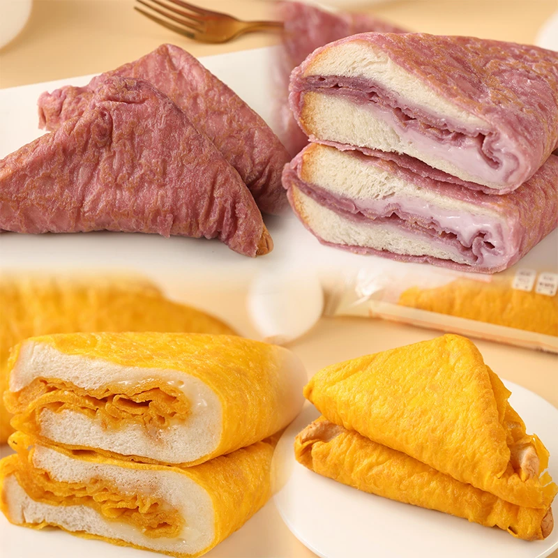 蛋皮三明治咸甜沙拉肉松味夹心面包儿童营养咸香吐司点心松软美味