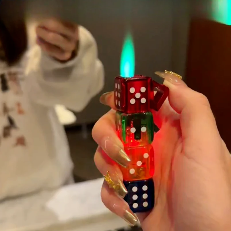 【转蹊】网红会发光的骰子ins高颜值炫酷创意打火机七夕生日送朋友