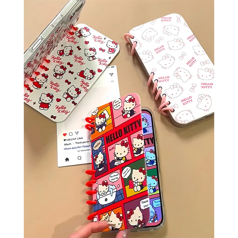 BANCA翻盖笔记本kt猫适用于苹果15手机壳iPhone16防摔14可爱13/14