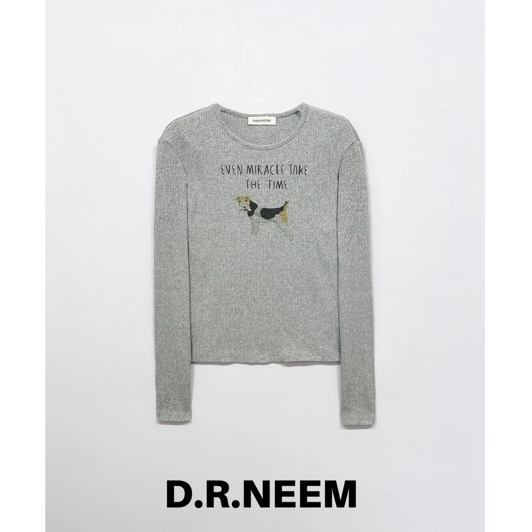 DRN 卡通狗狗打底T恤